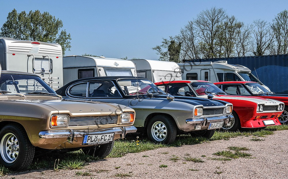 Die Einser Reihe auf dem Ford Capri Tagestreffen in Tangstedt im Mai 2017